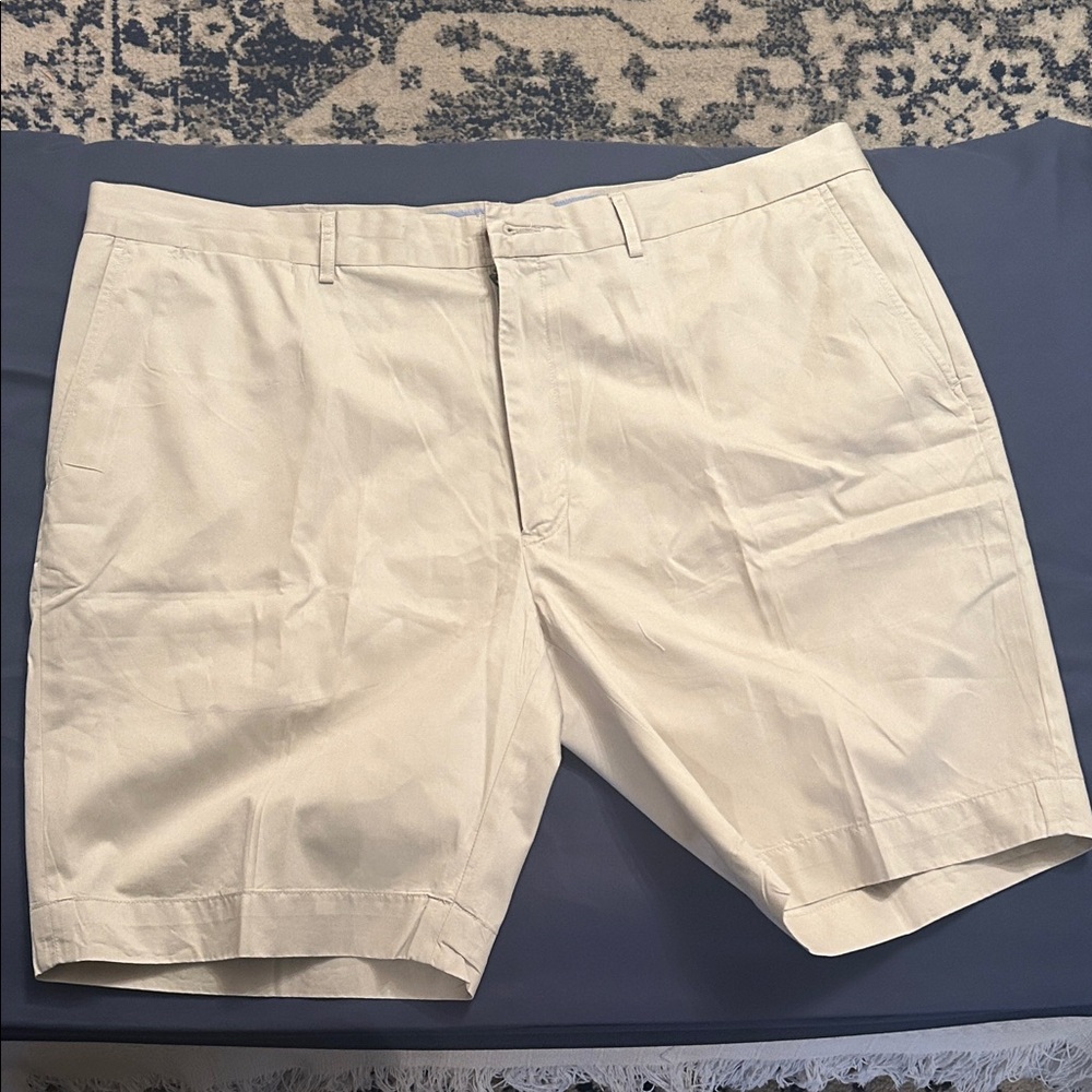 Polo by Ralph Lauren White Flat-Front Cotton Shorts